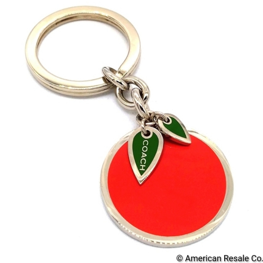 COACH Orange Tangerine Fruit Keychain Fob Purse Charm Key Ring Tag-Rare/Vintage - Picture 1 of 6